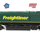 Bachmann 50-002SFX Class 66/6 '66606' Freightliner Green, Sound Fitted Deluxe, OO Gauge