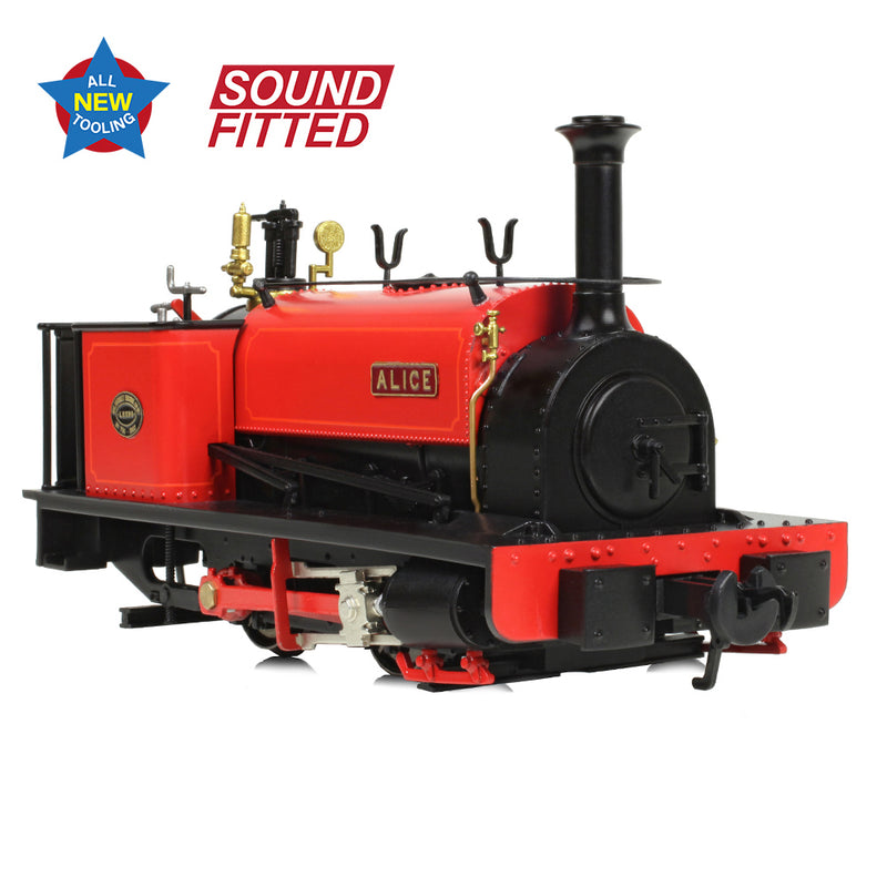 Bachmann Narrow Gauge 71-025SF Quarry Hunslet 0-4-0 Tank Alice Dinorwick Quarry Red Sound Fitted O Gauge NG7 Scale