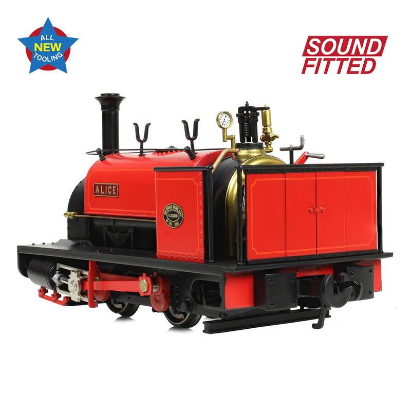 Bachmann Narrow Gauge 71-025SF Quarry Hunslet 0-4-0 Tank Alice Dinorwick Quarry Red Sound Fitted O Gauge NG7 Scale