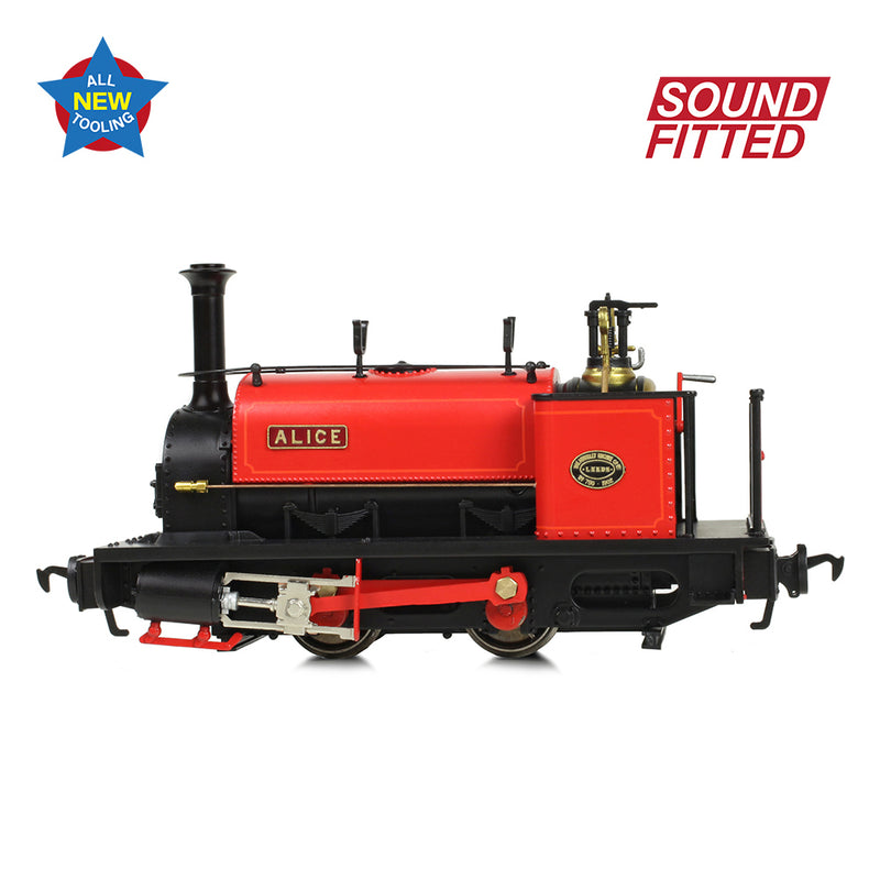 Bachmann Narrow Gauge 71-025SF Quarry Hunslet 0-4-0 Tank Alice Dinorwick Quarry Red Sound Fitted O Gauge NG7 Scale