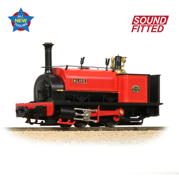 Bachmann Narrow Gauge 71-025SF Quarry Hunslet 0-4-0 Tank Alice Dinorwick Quarry Red Sound Fitted O Gauge NG7 Scale