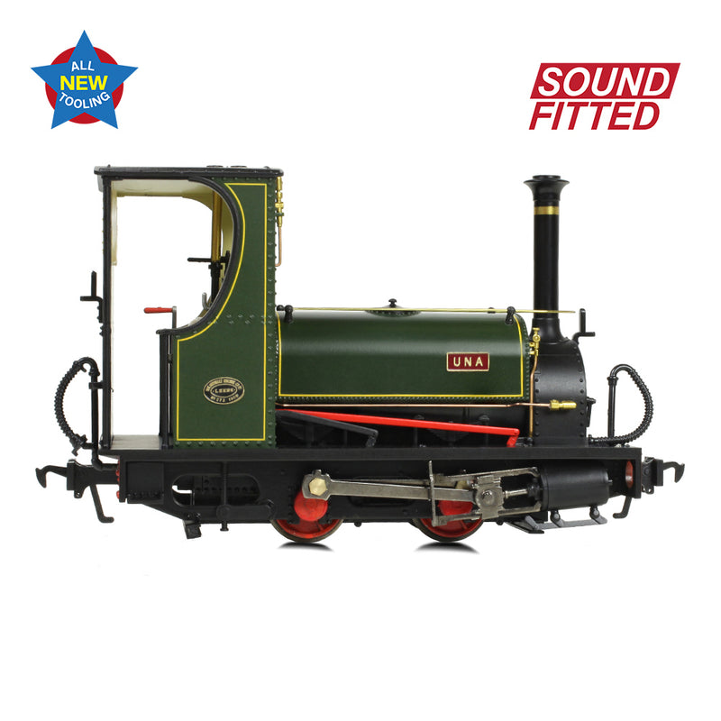 Bachmann Narrow Gauge 71-028SF Quarry Hunslet 0-4-0 Tank 'Una' Lined Green Sound Fitted O Gauge Narrow Gauge NG7 Scale