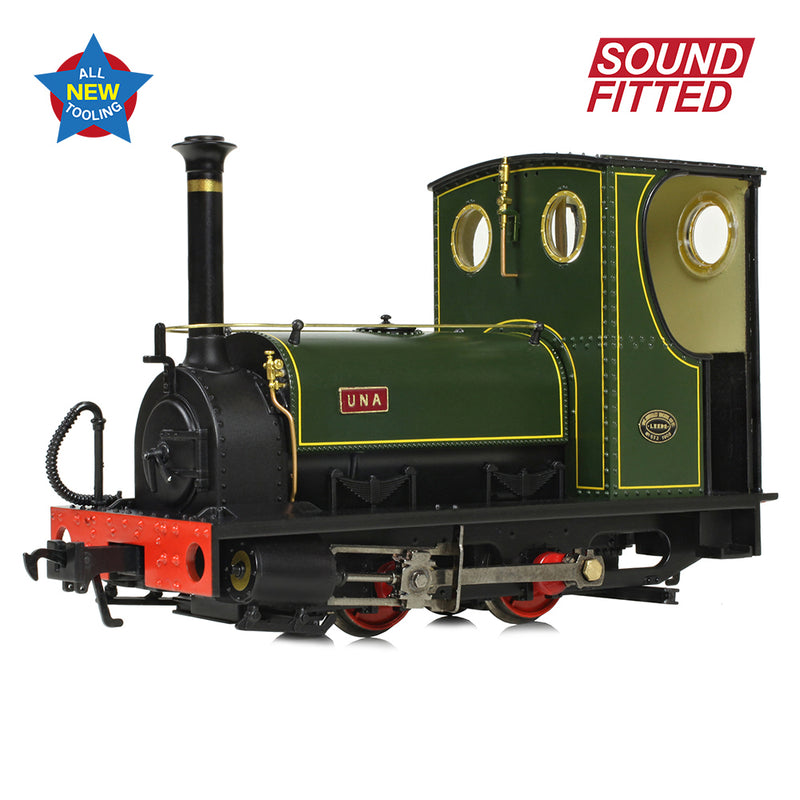 Bachmann Narrow Gauge 71-028SF Quarry Hunslet 0-4-0 Tank 'Una' Lined Green Sound Fitted O Gauge Narrow Gauge NG7 Scale