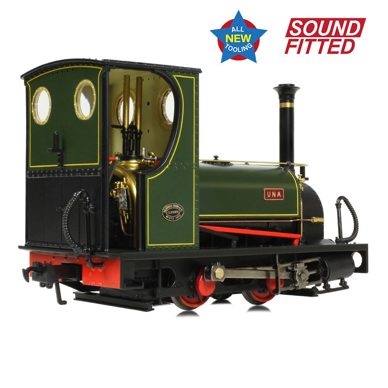 Bachmann Narrow Gauge 71-028SF Quarry Hunslet 0-4-0 Tank 'Una' Lined Green Sound Fitted O Gauge Narrow Gauge NG7 Scale