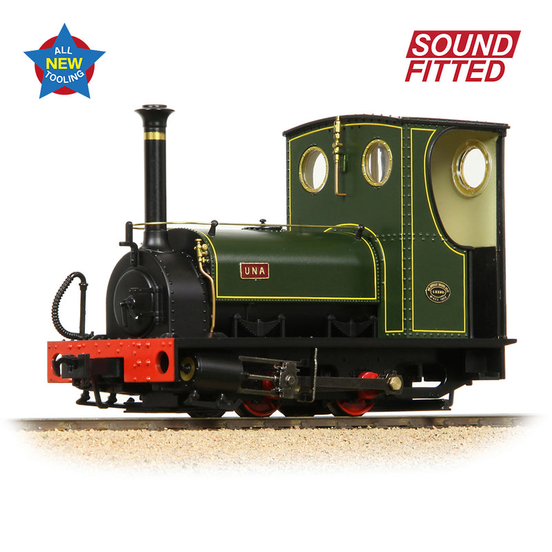 Bachmann Narrow Gauge 71-028SF Quarry Hunslet 0-4-0 Tank 'Una' Lined Green Sound Fitted O Gauge Narrow Gauge NG7 Scale