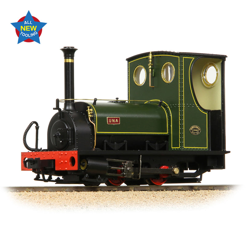 Bachmann Narrow Gauge 71-028 Quarry Hunslet 0-4-0 Tank 'Una' Lined Green DCC Ready O Gauge Narrow Gauge NG7 Scale