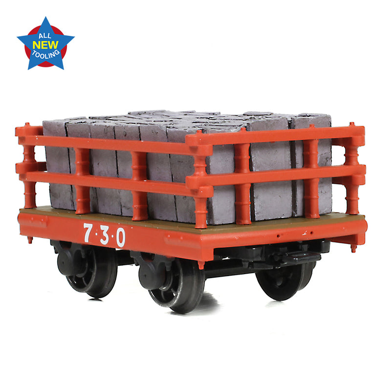 Bachmann Narrow Gauge 73-028A Dinorwic Slate Wagon With Sides Red With Load O Gauge Narrow Gauge NG7 Scale