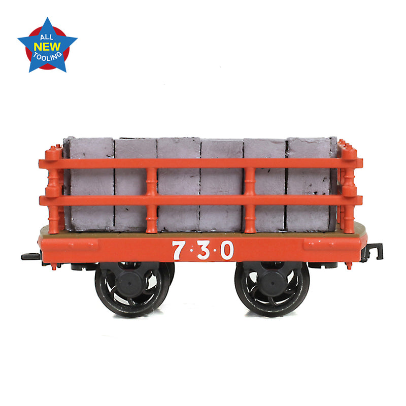 Bachmann Narrow Gauge 73-028A Dinorwic Slate Wagon With Sides Red With Load O Gauge Narrow Gauge NG7 Scale