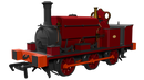 Rapido 960008 Manning Wardle L Class Plain Red, DCC Ready, OO Gauge