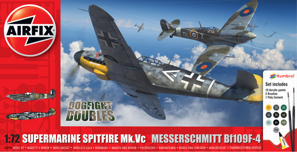 Airfix A50194 1:72 Supermarine Spitfire Mk.Vc vs Bf109F-4 Dogfight Double