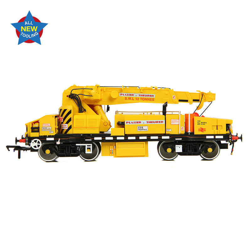 EFE Rail E87047 Plasser 12T YOB Crane BR Departmental Yellow (Unbranded) OO Gauge