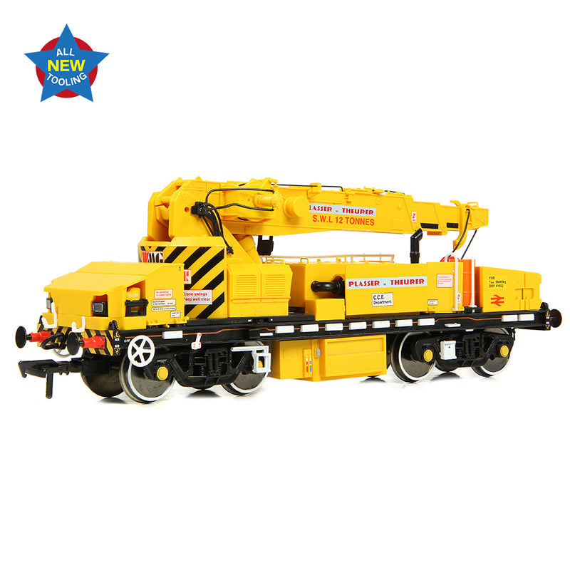 EFE Rail E87047 Plasser 12T YOB Crane BR Departmental Yellow (Unbranded) OO Gauge