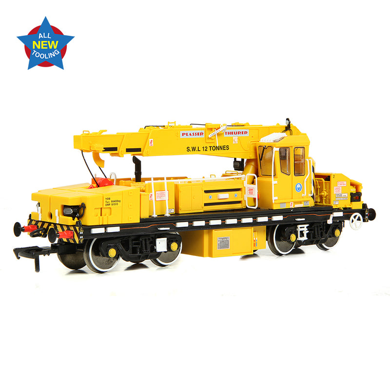 EFE Rail E87048 Plasser 12T YOB Crane BR Departmental Yellow (Unbranded) OO Gauge