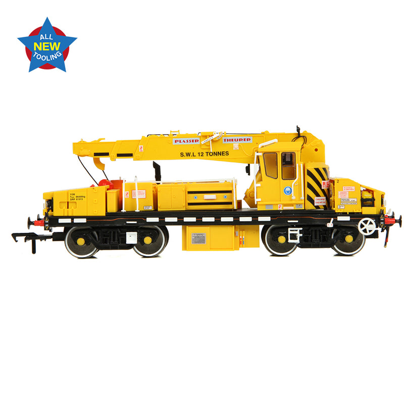 EFE Rail E87048 Plasser 12T YOB Crane BR Departmental Yellow (Unbranded) OO Gauge