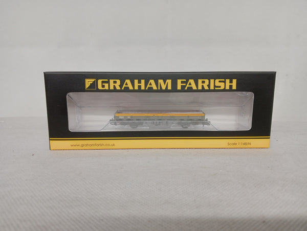 Graham Farish 377-730B BR ZAA 'Pike' Open Wagon BR Engineers Grey & Yellow (Weathered) N Gauge