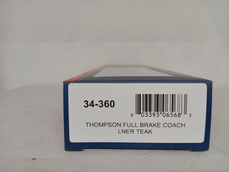Bachmann 34-360 Thompson Full Brake Coach LNER Teak OO Gauge