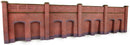 Metcalfe PN145 N Scale Retaining Wall in Red Brick