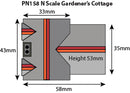 Metcalfe PN158 N Scale Gardener’s Cottage