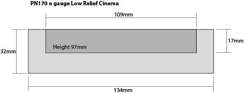 Metcalfe PN170 N Scale Low Relief Cinema and Two Shops
