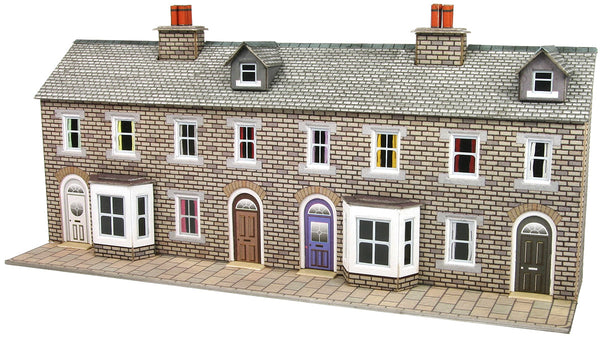 Metcalfe PN175 N Scale Low Relief Stone Terraced House Fronts