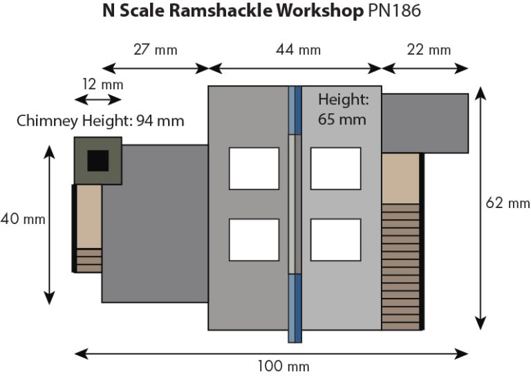 Metcalfe PN186 N Scale Ramshackle Workshop