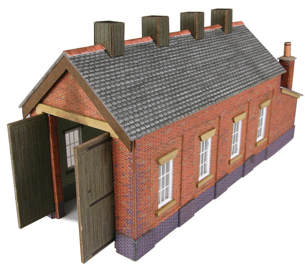 Metcalfe PN931 N Scale Red Brick Single Track Engine Shed