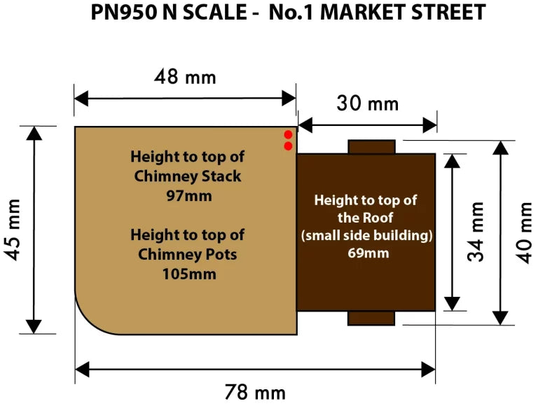 Metcalfe PN950 N Scale No.1 Market Street