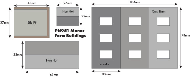 Metcalfe PN951 N Scale Manor Farm Buildings