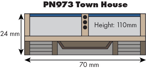 Metcalfe PN973 N Scale Low Relief Town House
