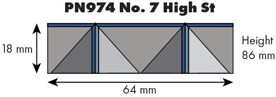 Metcalfe PN974 N Scale No. 7 High Street Low Relief Shop Front
