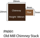 Metcalfe PN991 N Scale Old Mill Chimney Stack