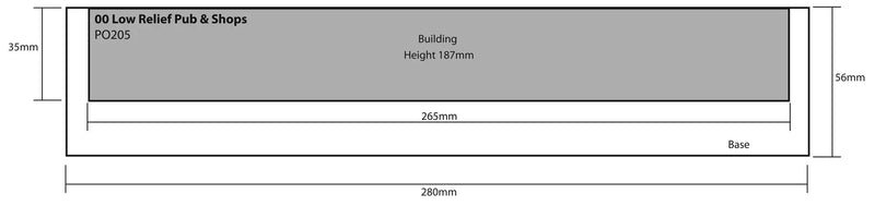 Metcalfe PO205 00/H0 Scale Low Relief Pub & Shops