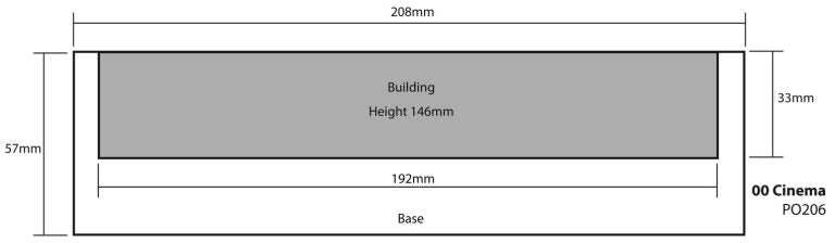 Metcalfe PO206 00/H0 Scale Low Relief Cinema & Shops