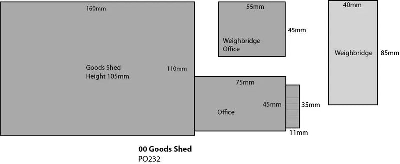 Metcalfe PO232 00/H0 Scale Goods Shed