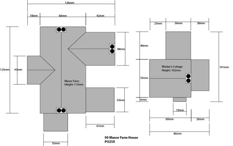Metcalfe PO250 00/H0 Scale Manor Farm House