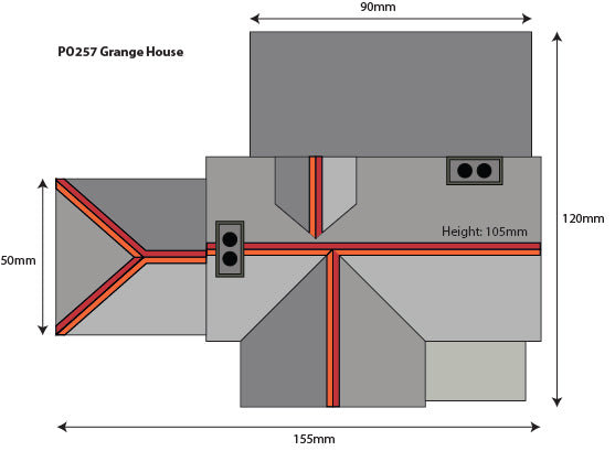 Metcalfe PO257 00/H0 Scale Grange House