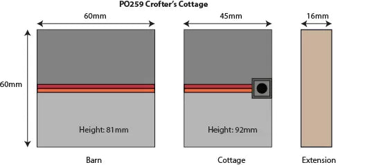 Metcalfe PO259 00/H0 Scale Crofter’s Cottage