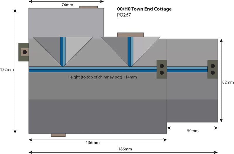 Metcalfe PN167 N Scale Town End Cottage