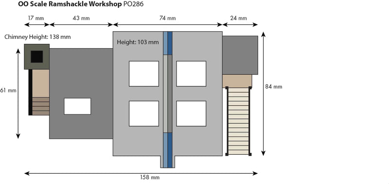 Metcalfe PO286 00/H0 Scale Ramshackle Workshop