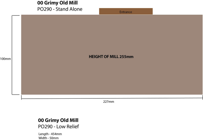 Metcalfe PO290 00/H0 Scale Grimy Old Mill