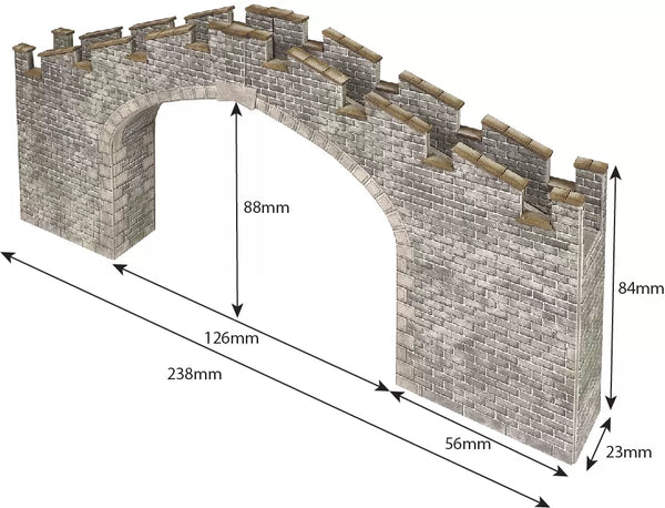 Metcalfe PO296 00/H0 Scale Castle Wall Bridge