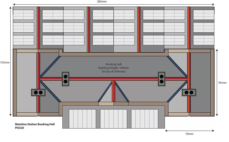 Metcalfe PO320 00/H0 Scale Mainline Station Booking Hall