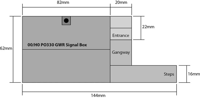 Metcalfe PO330 00/H0 Scale G.W.R. Signal Box Kit