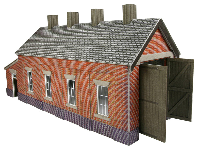 Metcalfe PO331 00/H0 Scale Red Brick Single Track Engine Shed