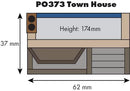 Metcalfe PO373 00/H0 Scale Low Relief Town House