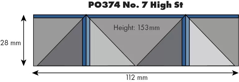 Metcalfe PO374 00/H0 Scale No. 7 High Street Low Relief Shop Front