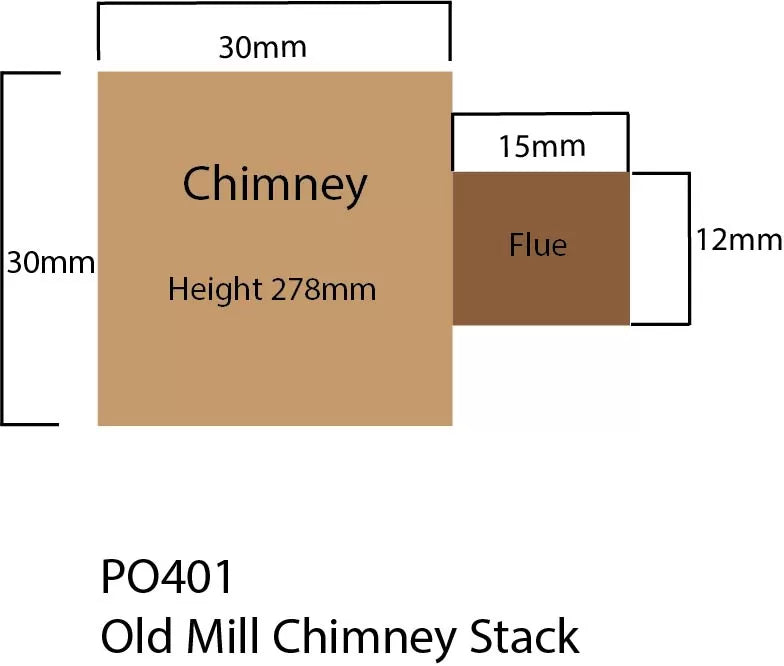 Metcalfe PO401 00/H0 Scale Old Mill Chimney Stack