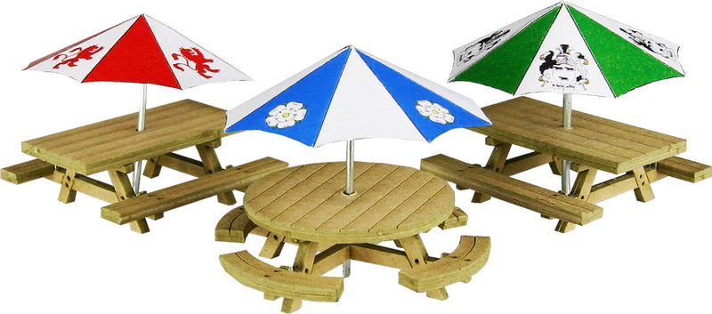 Metcalfe PO510 00/H0 Scale Picnic Tables