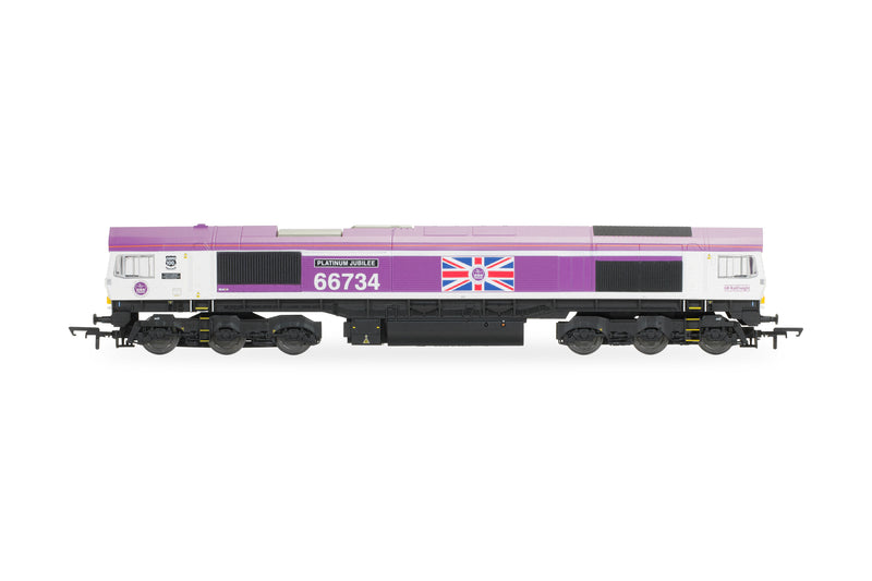 Hornby R30332 GBRf Class 66 "Platinum Jubilee" No.66734 DCC Ready OO Gauge