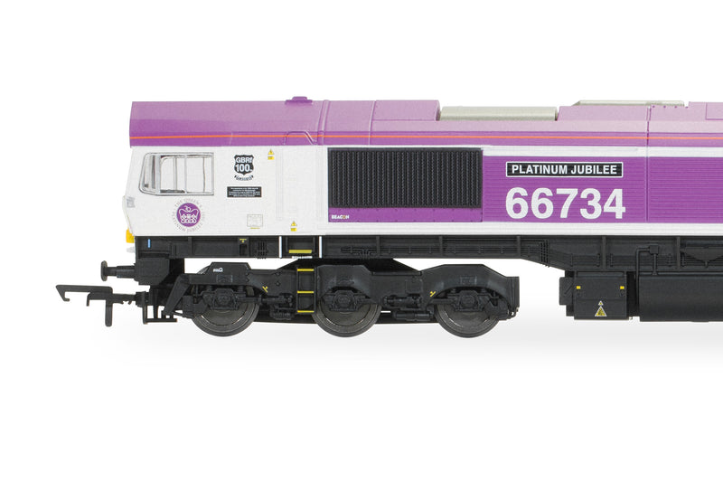 Hornby R30332 GBRf Class 66 "Platinum Jubilee" No.66734 DCC Ready OO Gauge